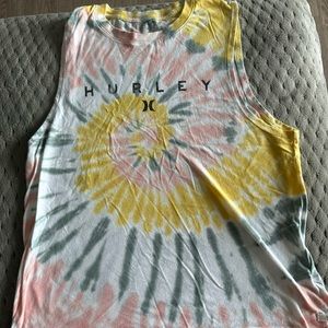 Hurley small cutoff tank tie dye